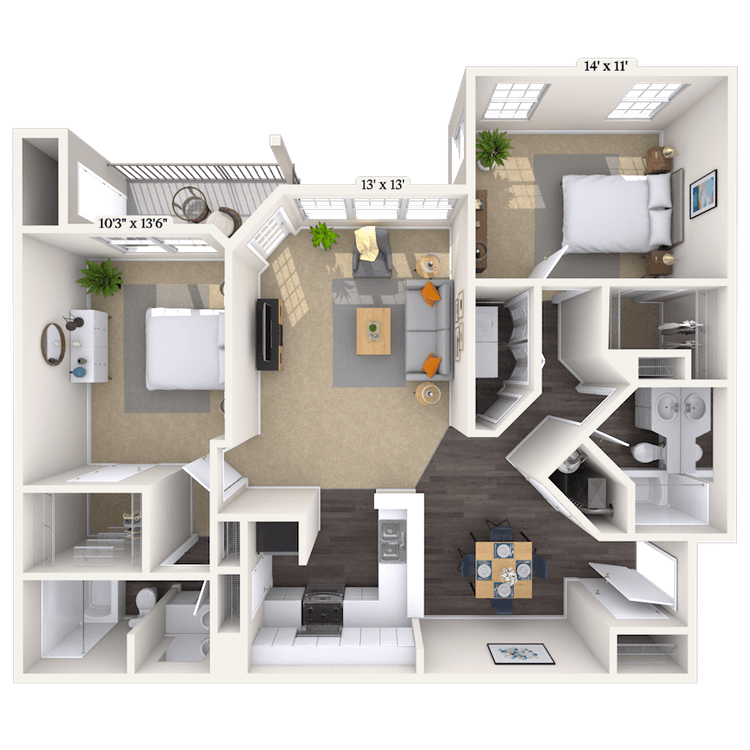 Floorplan image of unit 2813