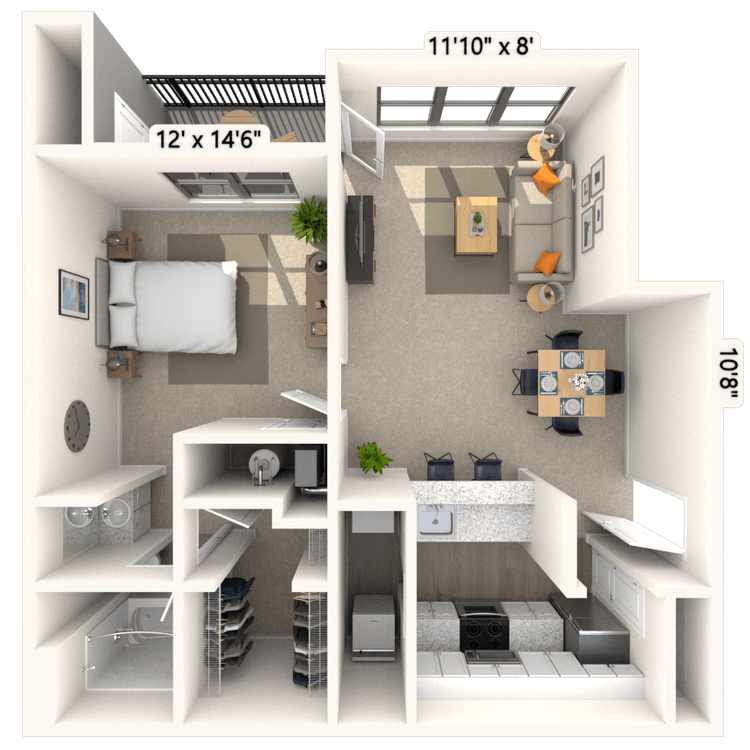 Floorplan image of unit 1511