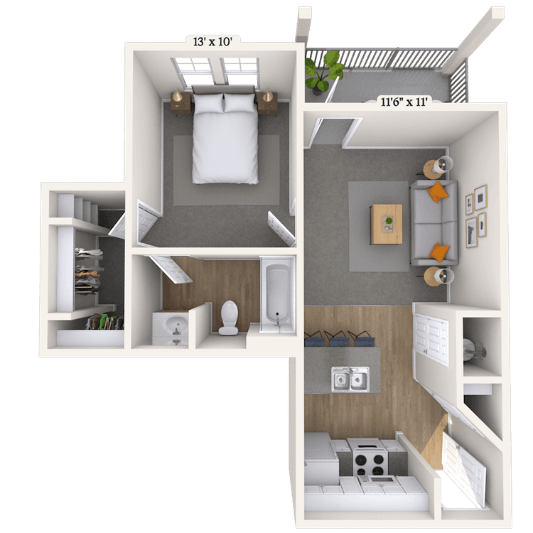Floorplan image of unit 842
