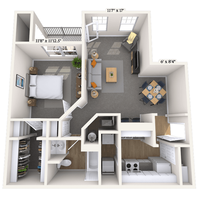 Floorplan image of unit 209