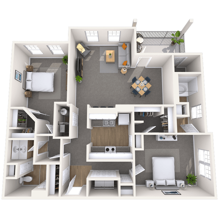 Floorplan image of unit 1412