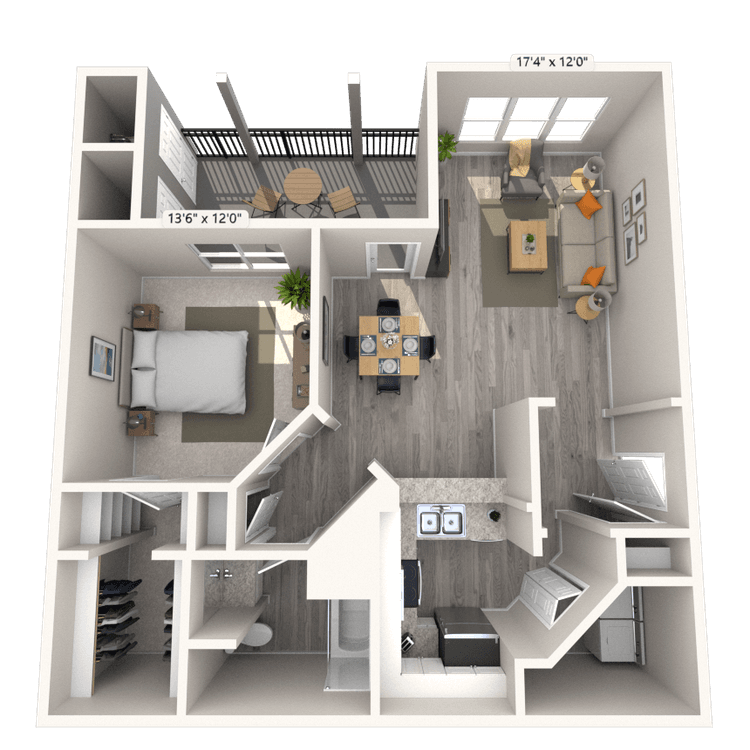 Floorplan image of unit 3525TB