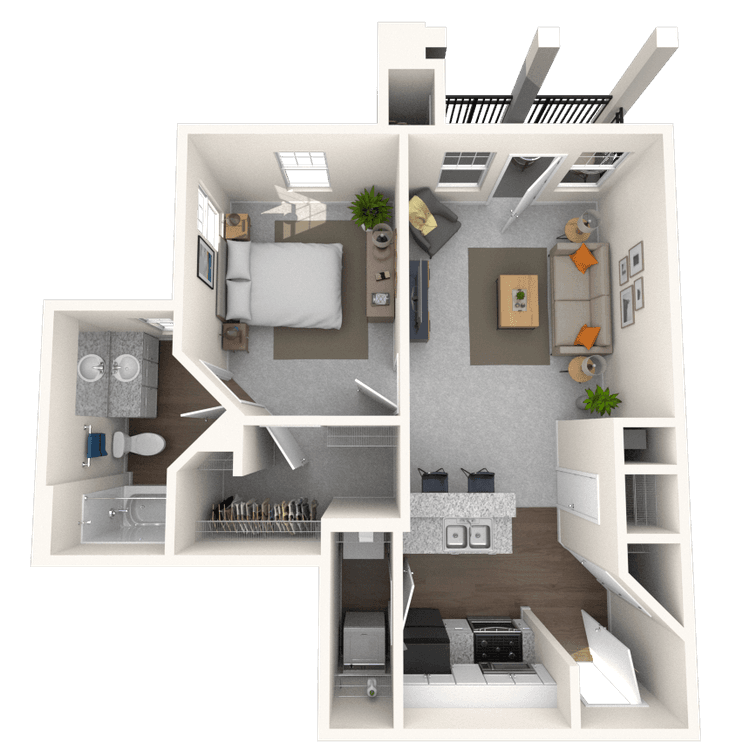Floorplan image of unit 1736