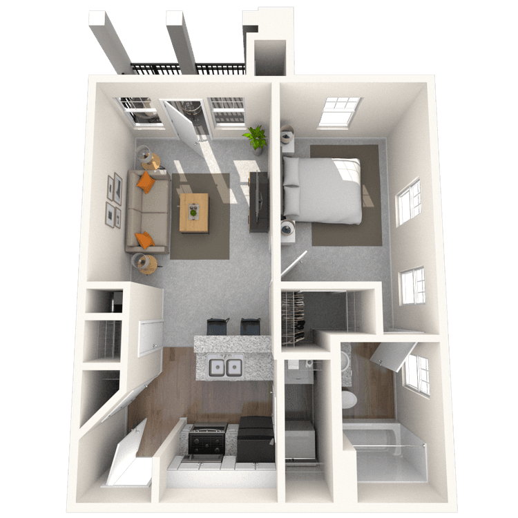 Floorplan image of unit 513