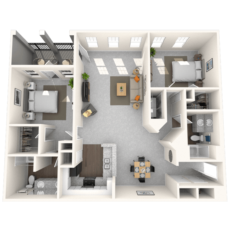 Floorplan image of unit 702