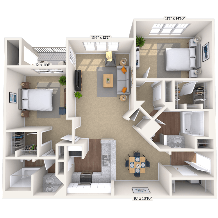 Floorplan image of unit 123