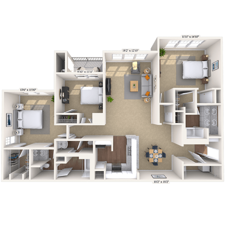 Floorplan image of unit 925