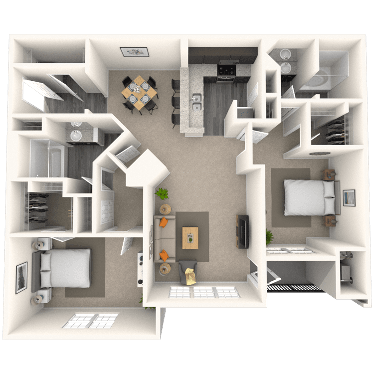 Floorplan image of unit 6928GT3