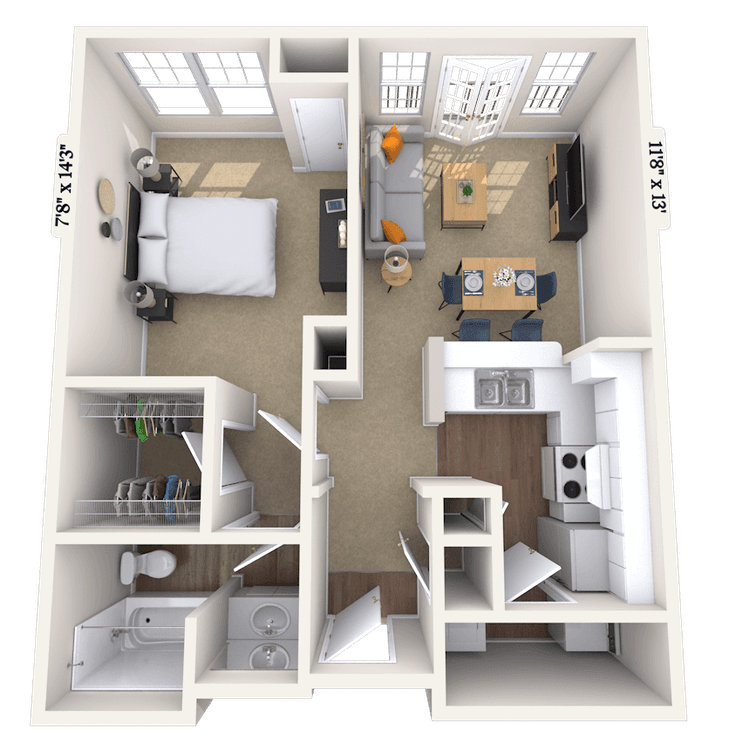 Floorplan image of unit 1002