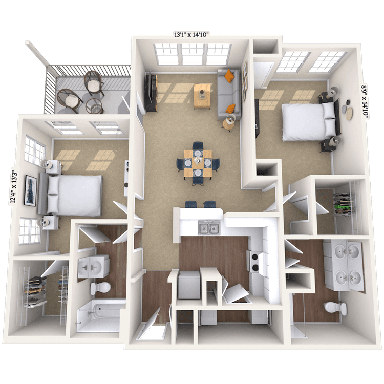 Floorplan image of unit 219