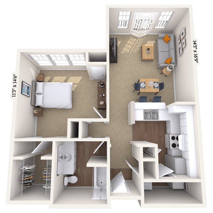 Floorplan image of unit 410
