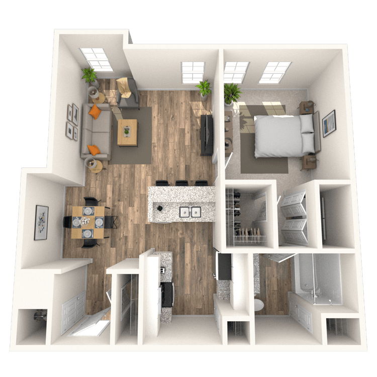 Floorplan image of unit 409