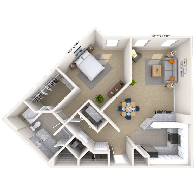 Floorplan image of unit 1311