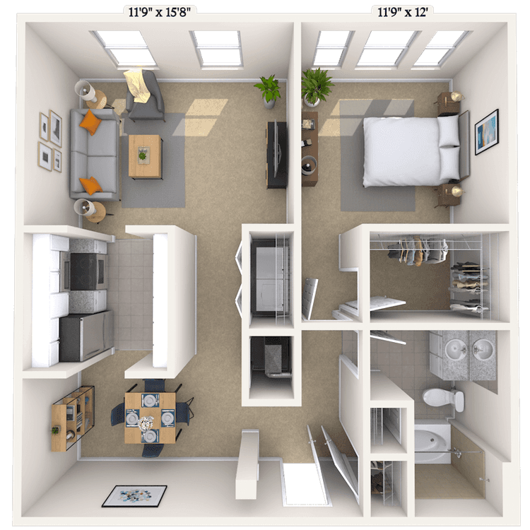 Floorplan image of unit 1405