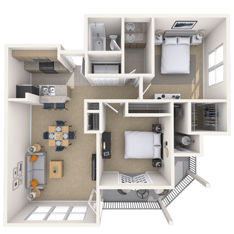 Floorplan image of unit 1401