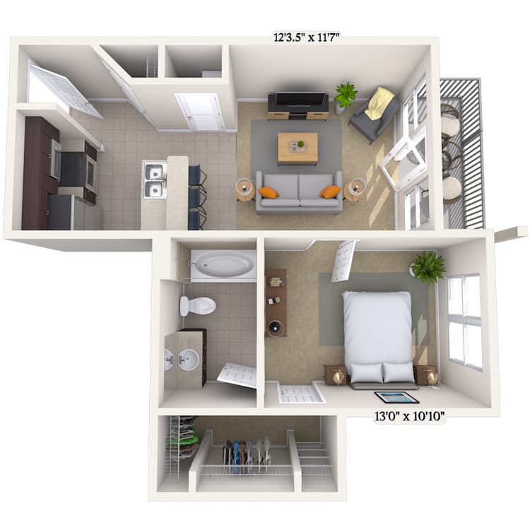 Floorplan image of unit 242