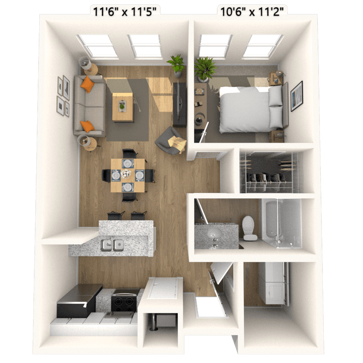 Floorplan image of unit 1137P2
