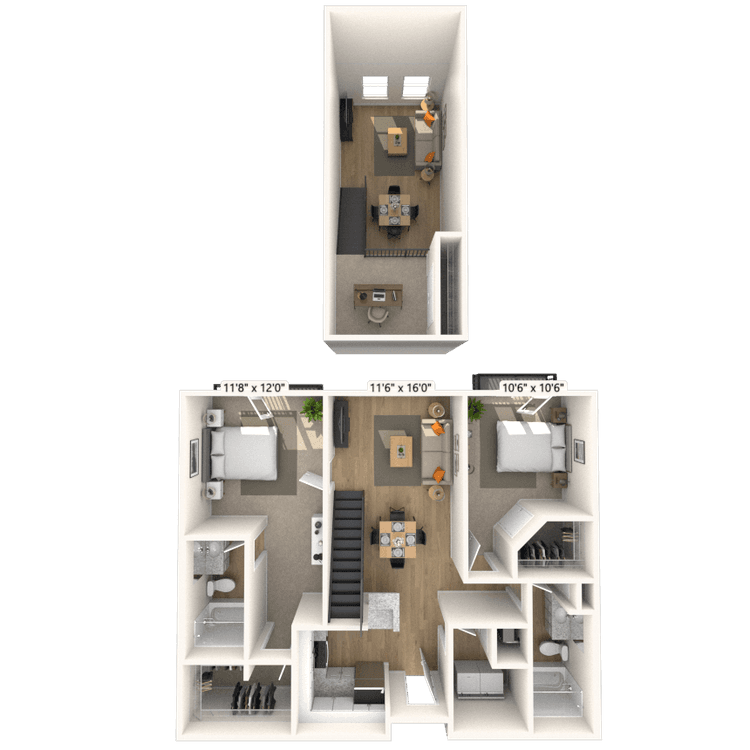 Floorplan image of unit 1467P2