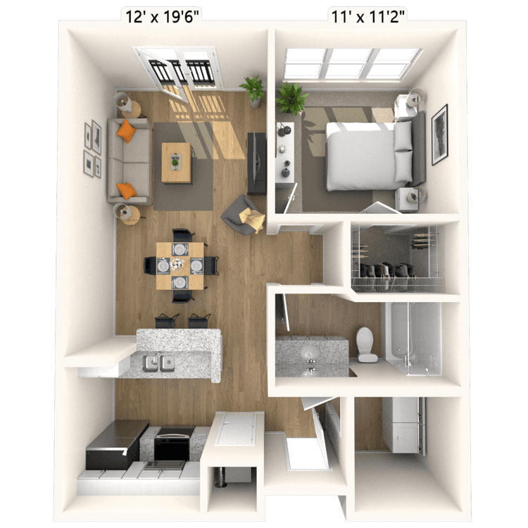 Floorplan image of unit 1134P2