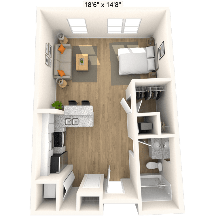 Floorplan image of unit 1146P2