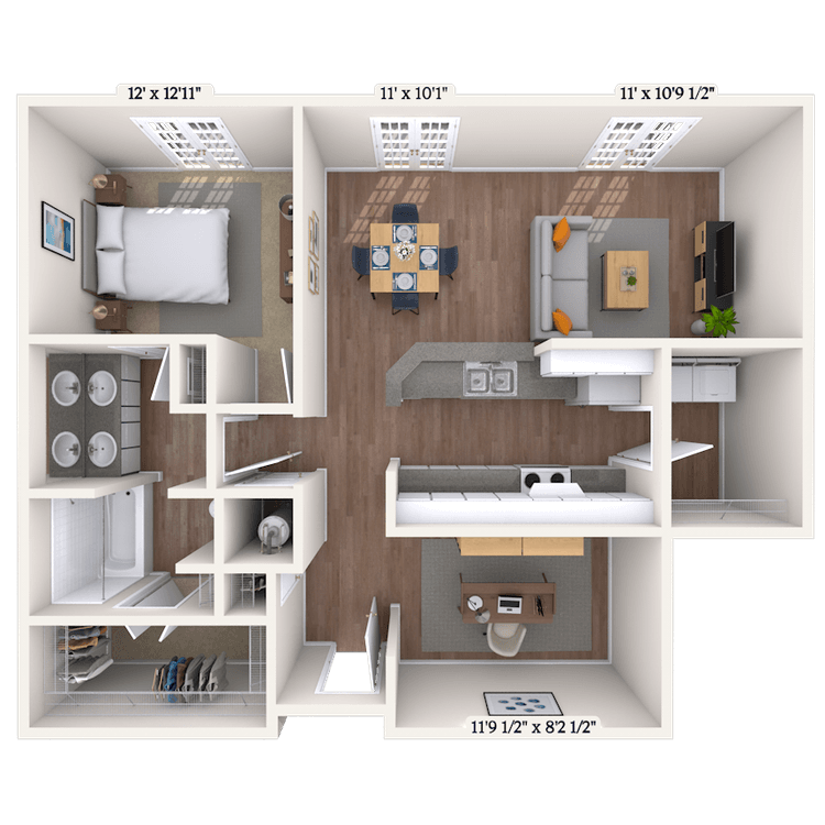 Floorplan image of unit 4203