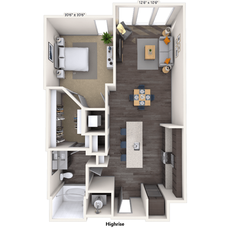 Floorplan image of unit 1816