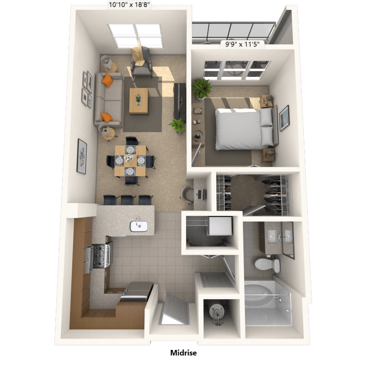 Floorplan image of unit 756