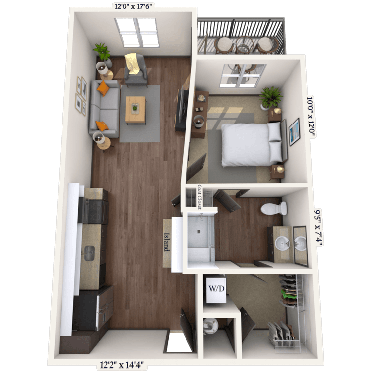 Floorplan image of unit 320
