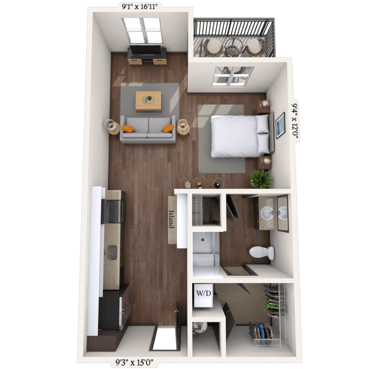 Floorplan image of unit 147