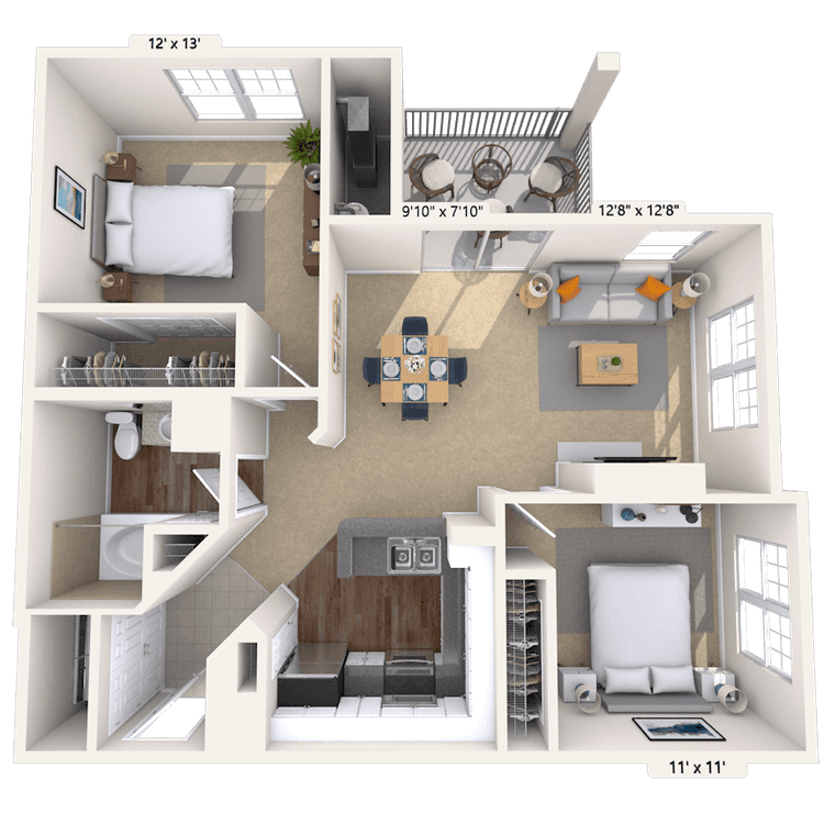 Floorplan image of unit 10310