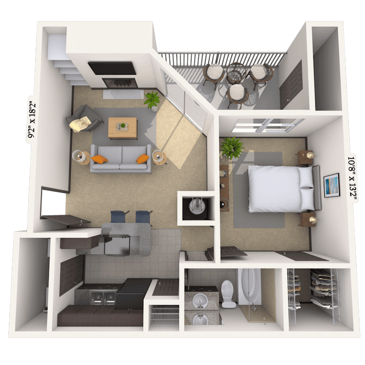 Floorplan image of unit 303B8310