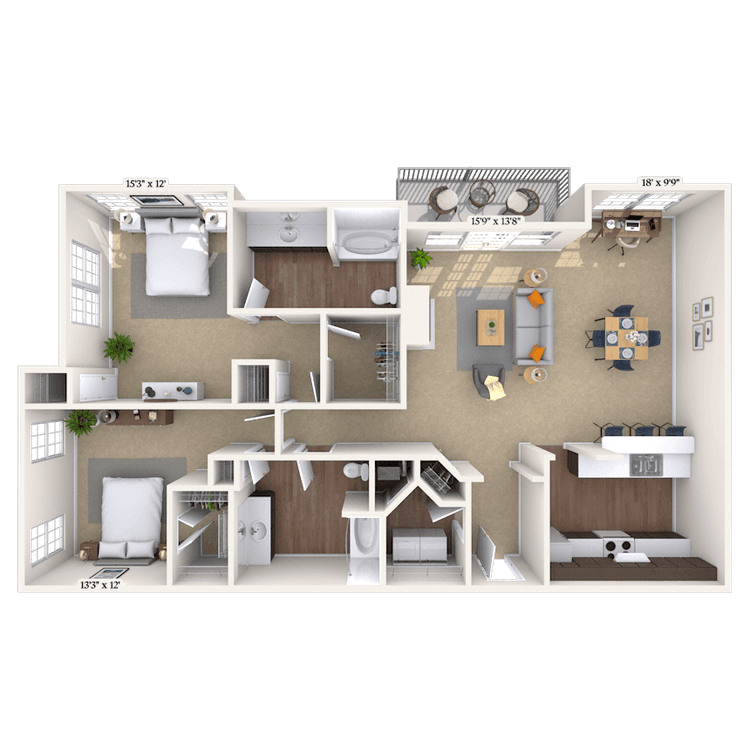 Floorplan image of unit 731