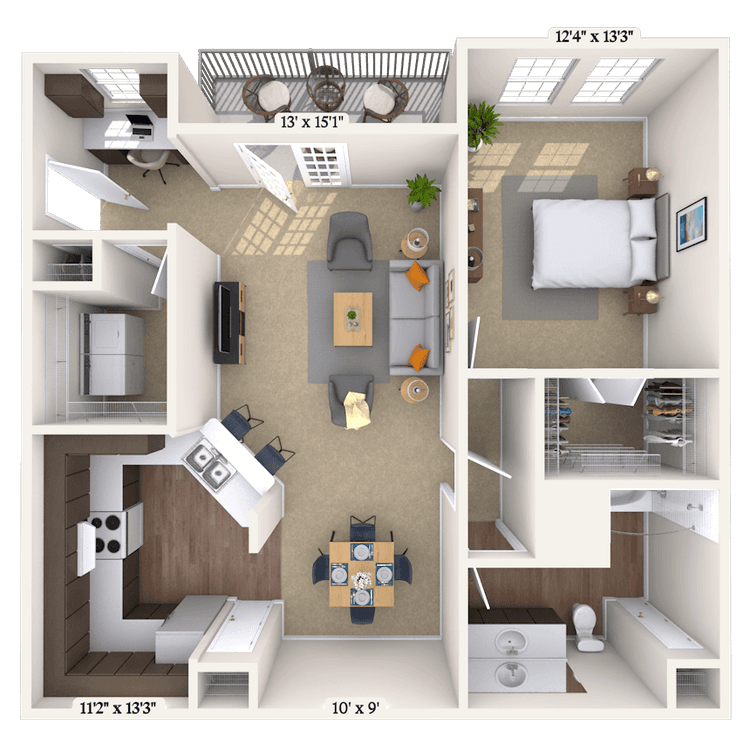 Floorplan image of unit 735