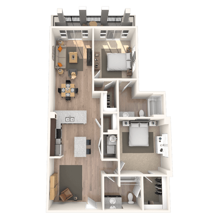 Floorplan image of unit 3318