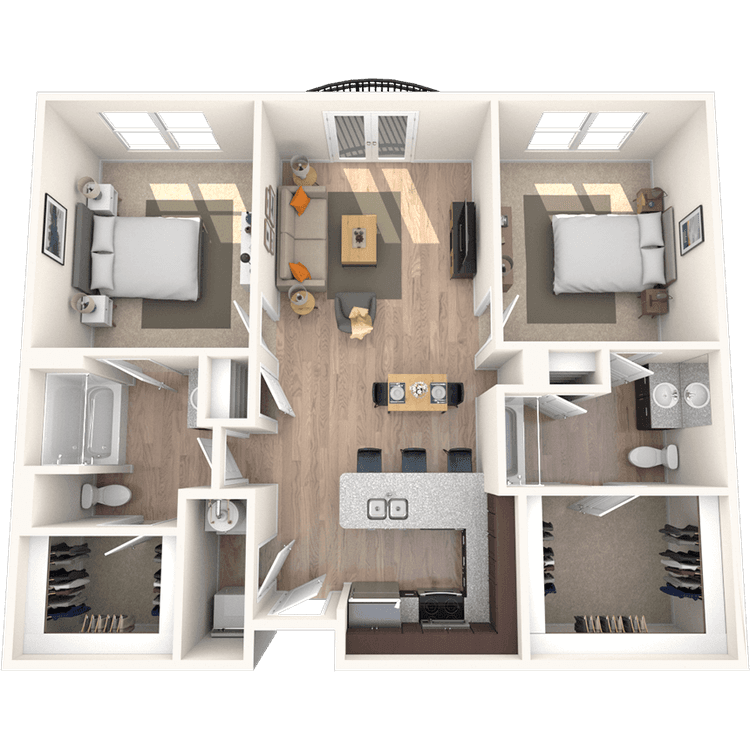 Floorplan image of unit 3404