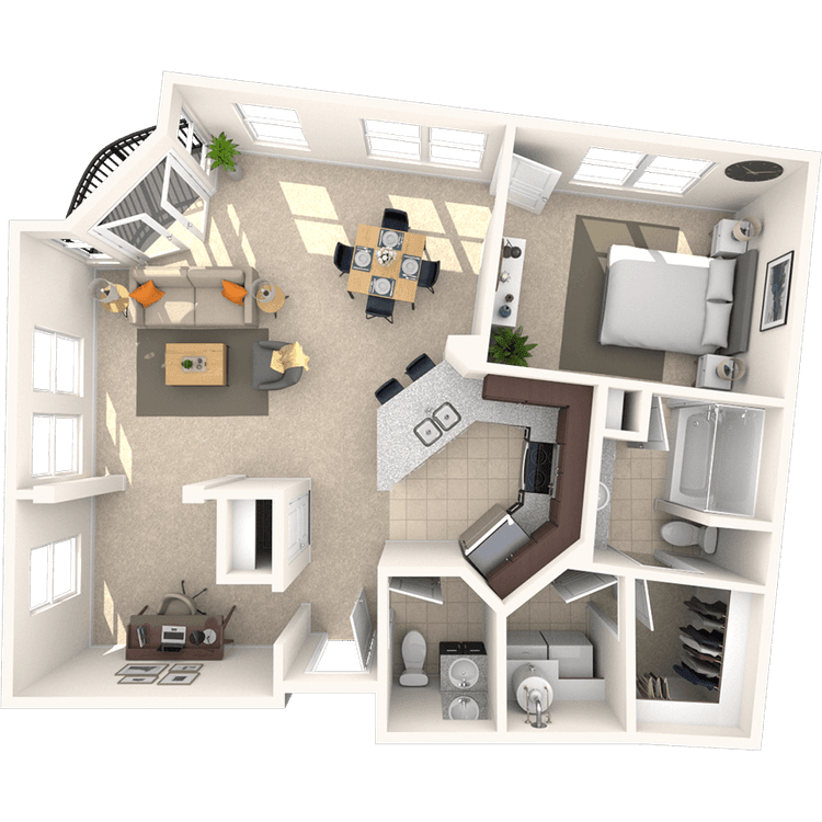 Floorplan image of unit 410