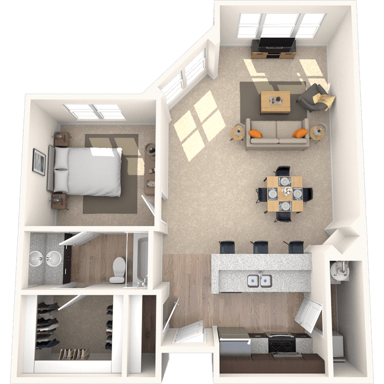 Floorplan image of unit 450