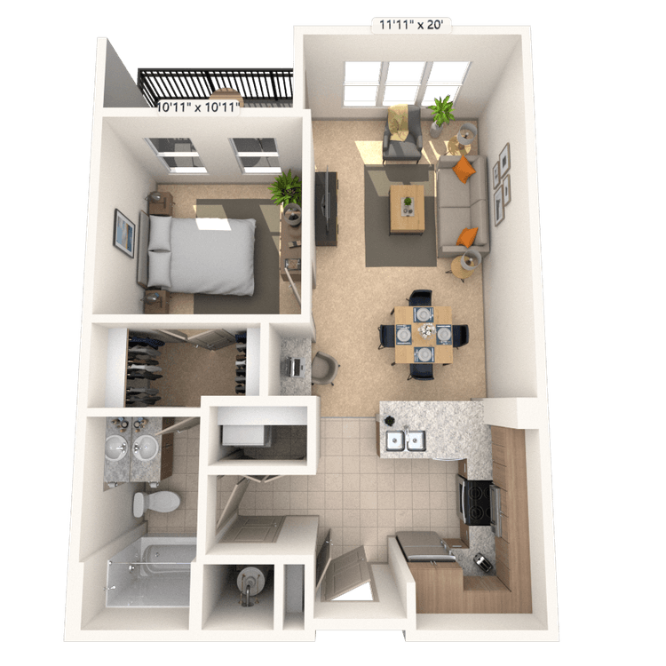 Floorplan image of unit I 2403