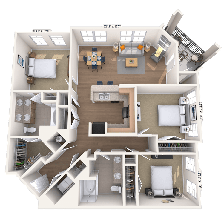 Floorplan image of unit 11209