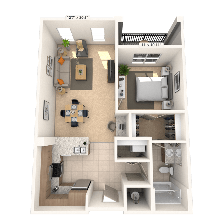 Floorplan image of unit I 1211