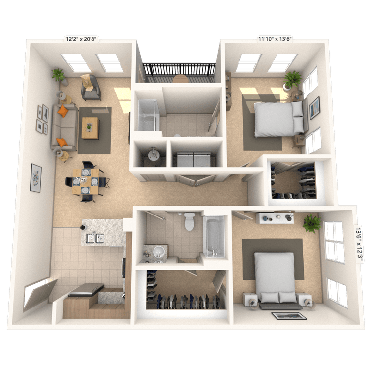 Floorplan image of unit I 6203