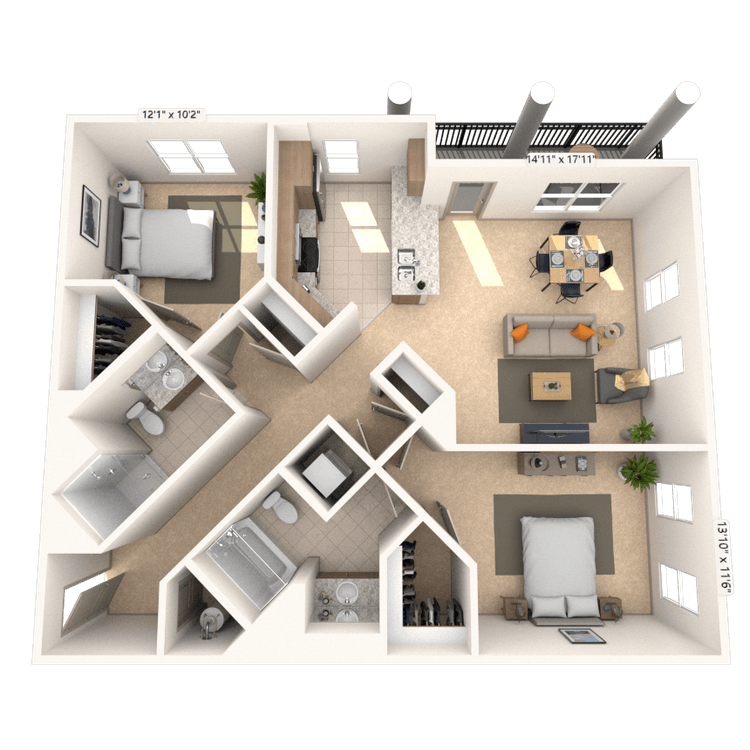 Floorplan image of unit I 8207