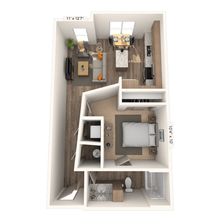 Floorplan image of unit 2205