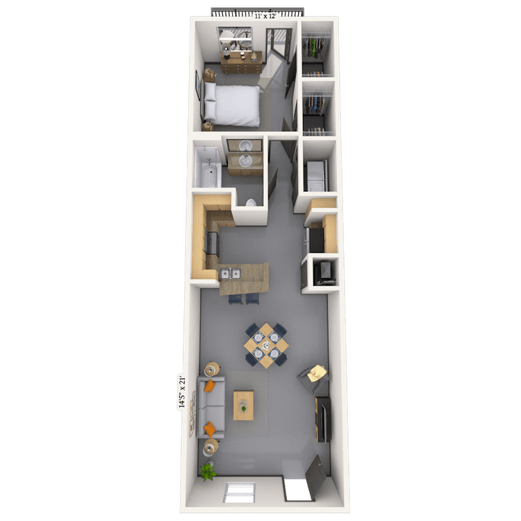 Floorplan image of unit 15106