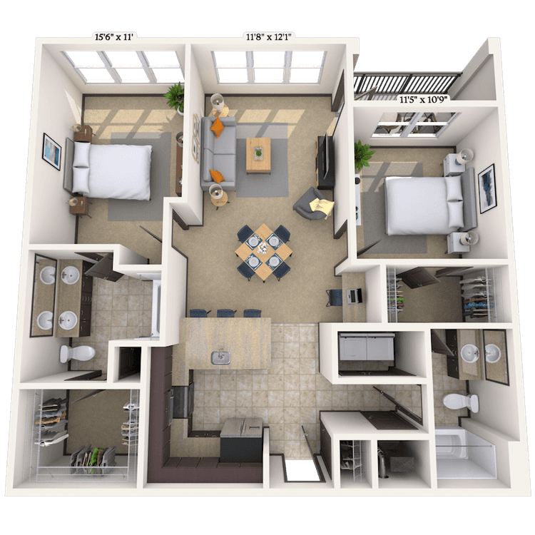 Floorplan image of unit 23110