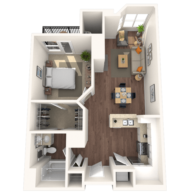 Floorplan image of unit 2313