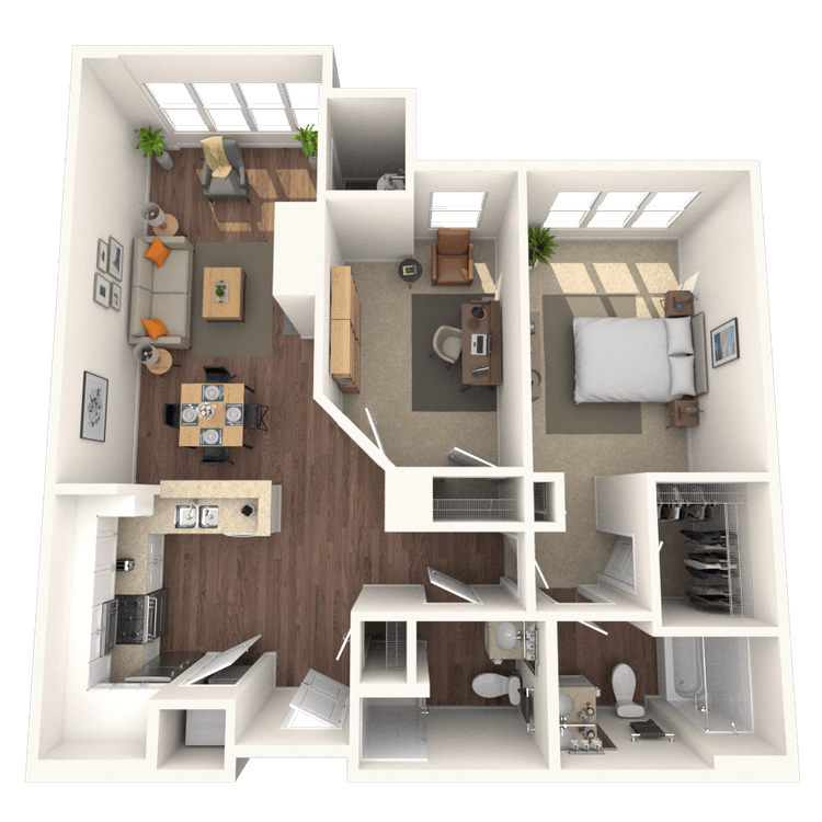 Floorplan image of unit 2519