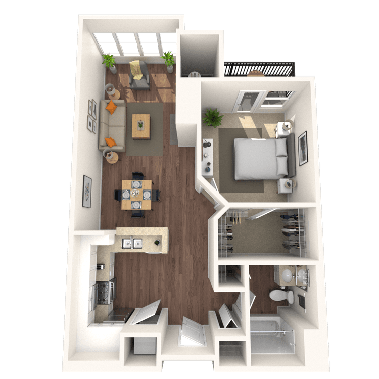 Floorplan image of unit 2407