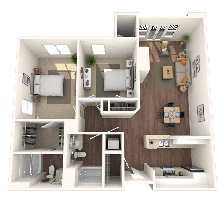 Floorplan image of unit 4401