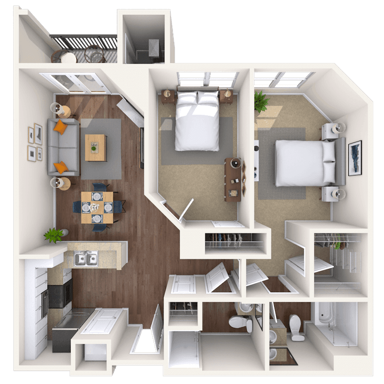 Floorplan image of unit 1219